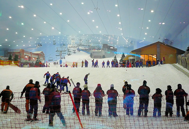 Indoor skiing in Dubai